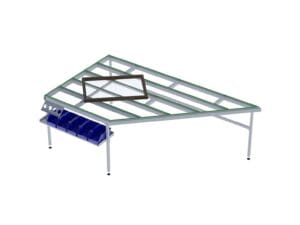 GP 2000A angled assembly table with fixed ergonomic slope
